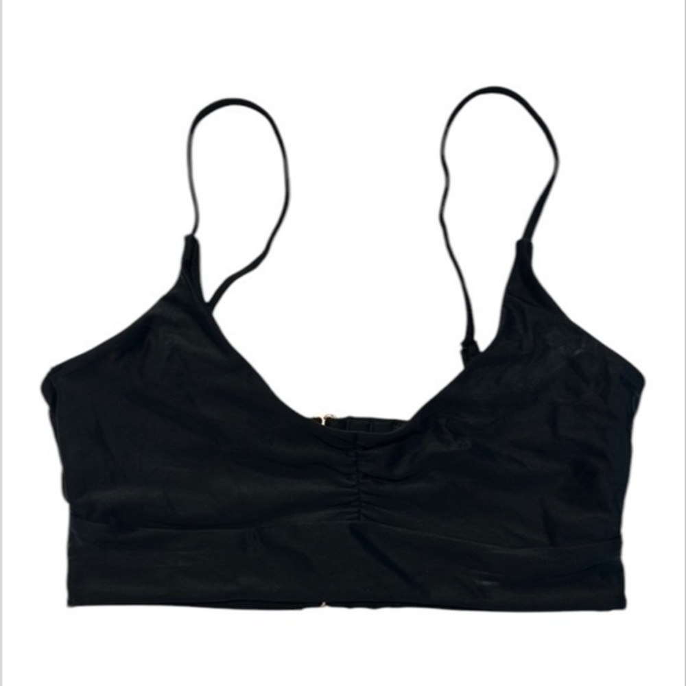 Vanilla Beach black bikini swim top size small